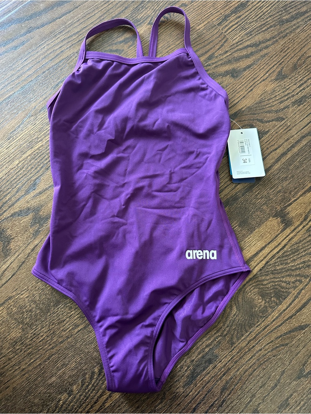 NWT purple Arena swimsuit bathing suit size 34